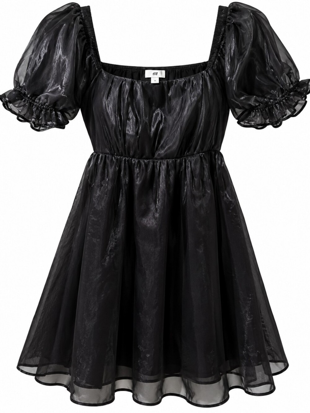 Puff Sleeve Baby Doll Tea Mini Dress